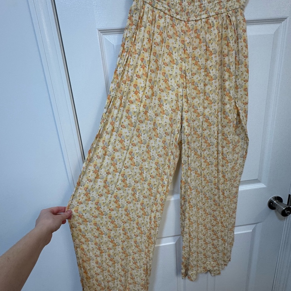 Floral Yellow Women's Pants